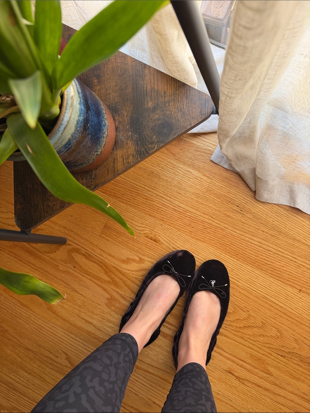 Sam Edelman Brown Suede Ballet Flats with Bow Trim